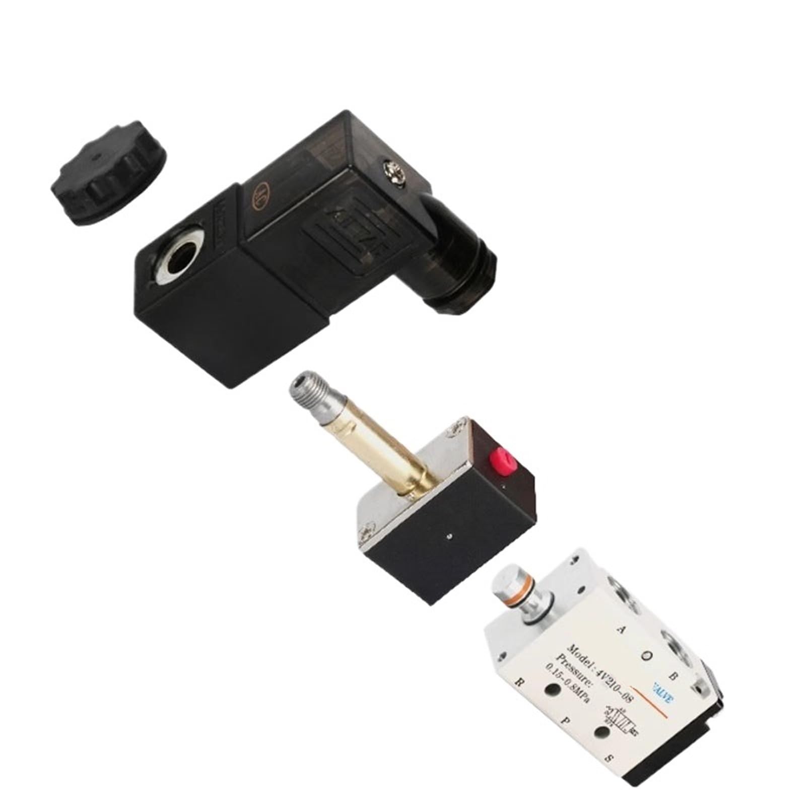 4V110-06 4V210-08 4V310-10 4V410-15 Pneumatic Electric Solenoid Valve Direction Control Solenoid Valve 12V24V110V220V(4V210-06,AC110V)