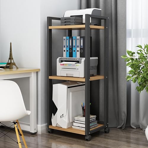 Mobile Audio-Video Media Stand Cart With Wheels, 3 Tier Heavy Duty Entertainment Stereo Components Rack HiFi Racks for Home,Modern Streaming Devices Tower- Height Adjustable ( Color : C , Size : 50x40