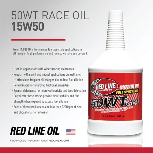 Aceite Sintético Red Line 15W50 32 oz miniatura 5