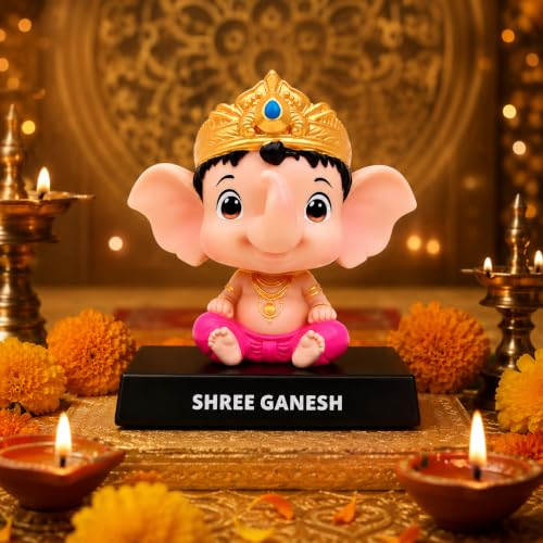 Daiyamondo Shree Ganesh Bobblehead Figurine - Image 5
