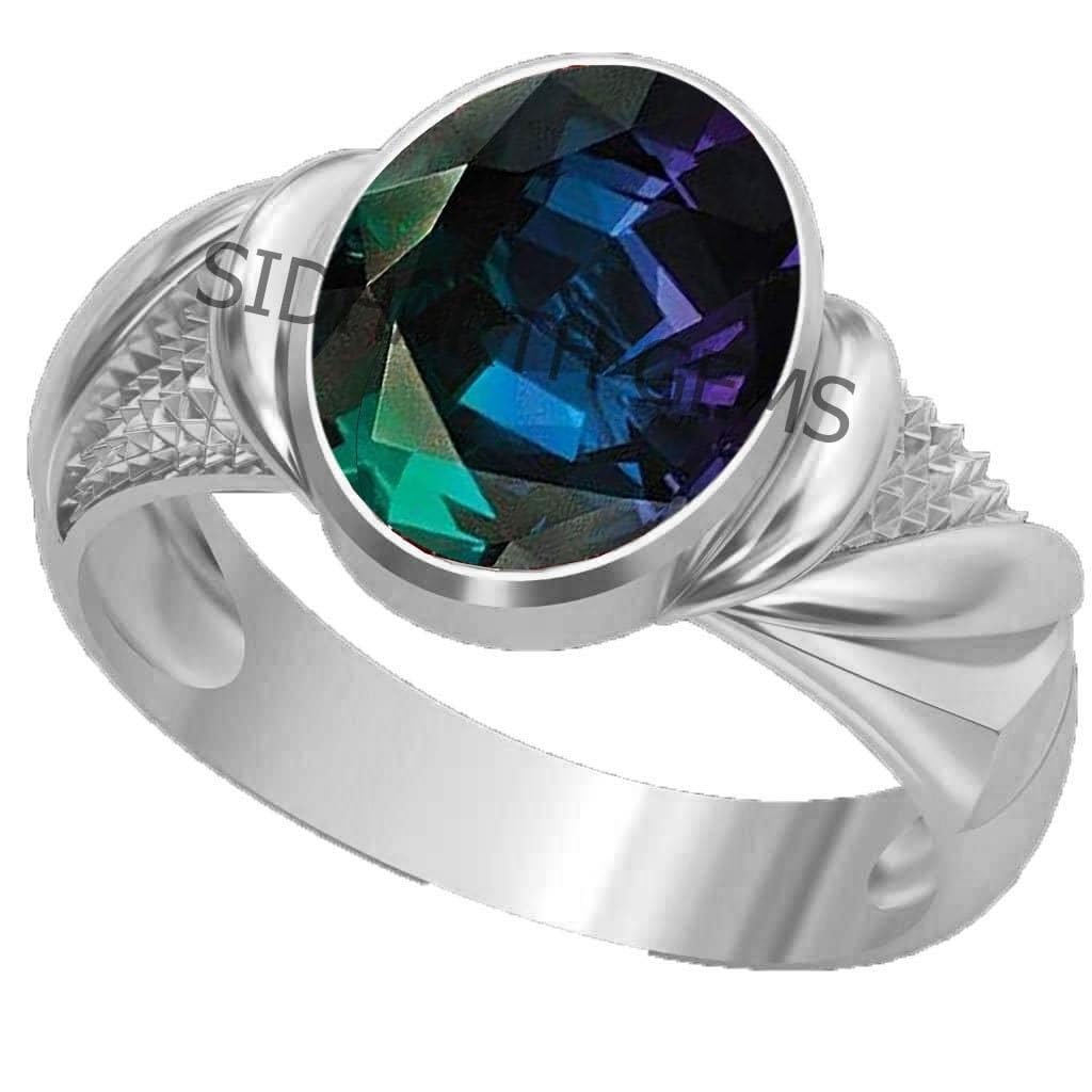 SIDHARTH GEMS Color Changing Alexandrite Ring Silver Plated AAA Quality Excellent Shinning Stone Ring 5.00 Carat Men and Women,s (GGTL Lab - Certified) (B0CD456KD2) Amazon Price History, Amazon Price Tracker