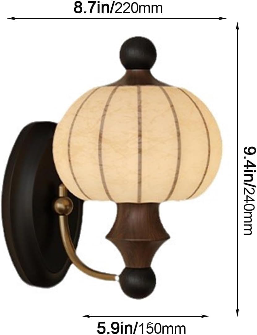 American Retro Solid Wood Wall Sconces French Bedside Decorative Wall Lamp Mid Century Wall Mounted Reading Light White Silk Shade Creative LED Lamp Fixtures for Living Room Loft Kitchen