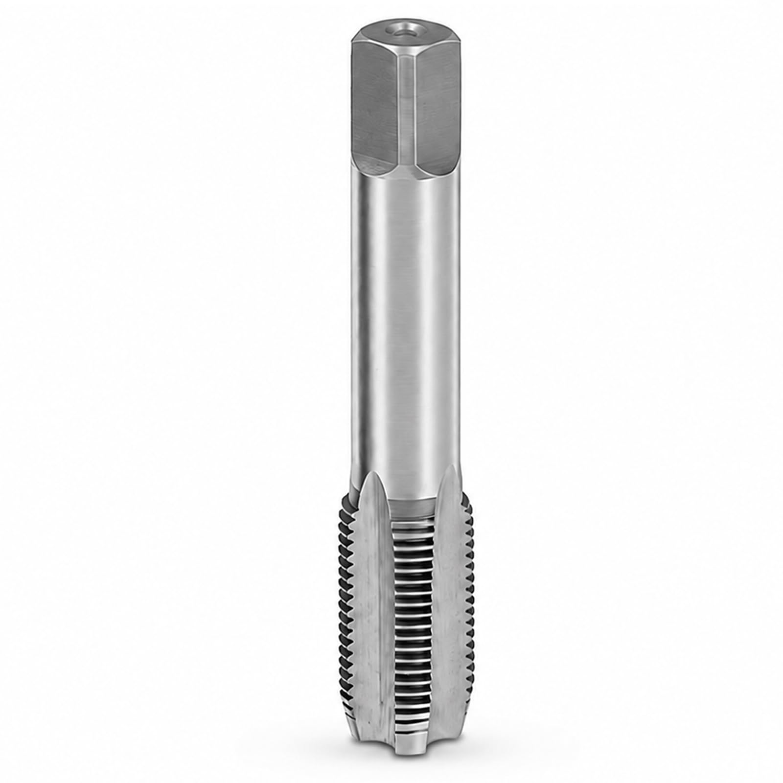 NPT Pipe Tap, Straight Tap Hand Tap Tapered Taps Thread Tap, 1/4 NPT HSS M2 Straight Flute Square Shank Plumbing Re-Thread Tap Single Pack