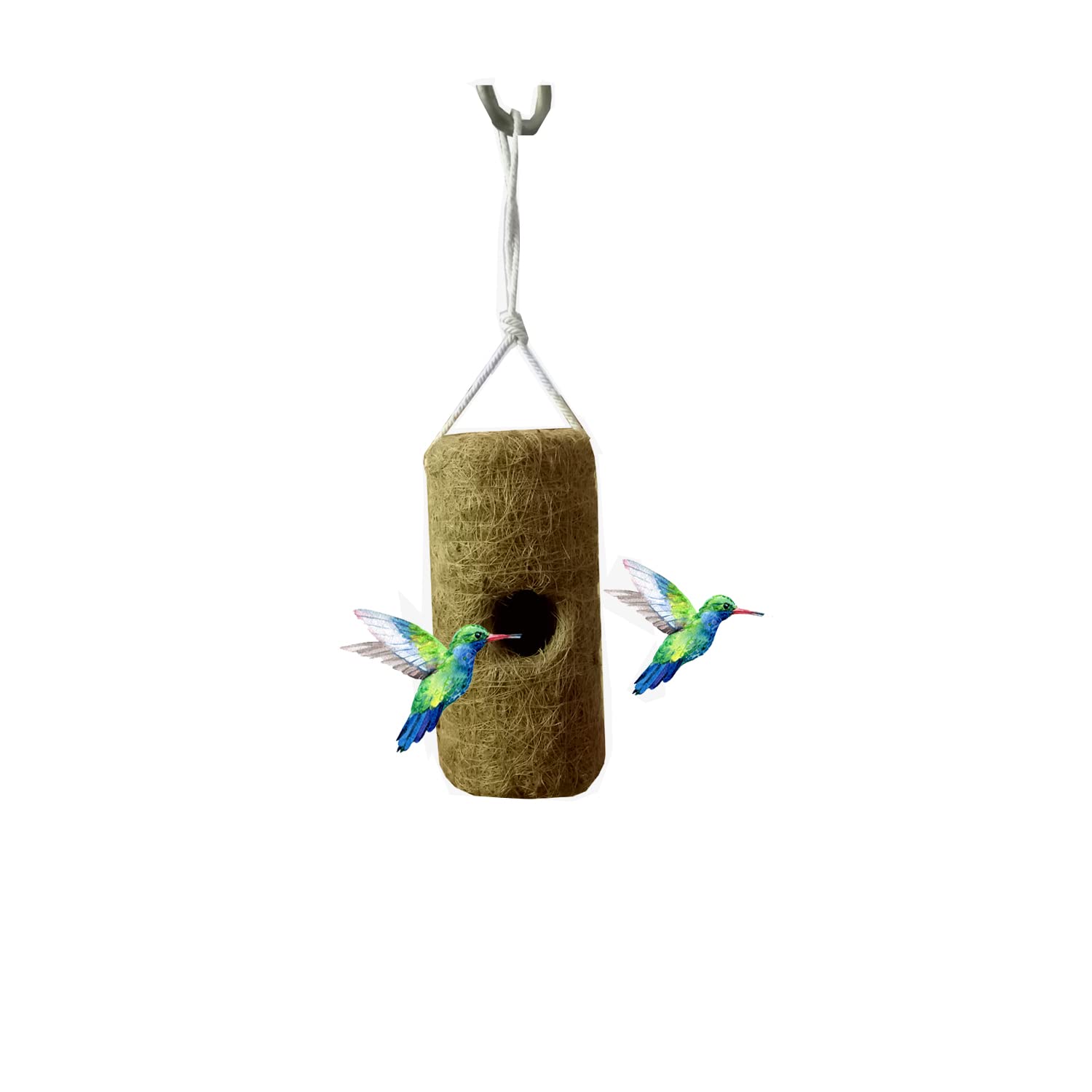 Bird nest for Birds House for Pet and Balcony Birds (Beige, 100% Natural Coir) (Pack of 1)