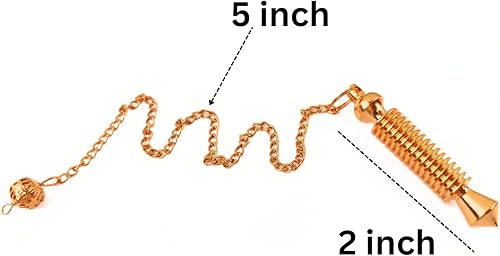 Miniatura 2 de Jet Copper 16 Plate Isis Pendulum Chamber Reiki Wiccan Free Booklet Jet International Crystal Therapy Healing Dowsing A++ Metafísica Espiritual