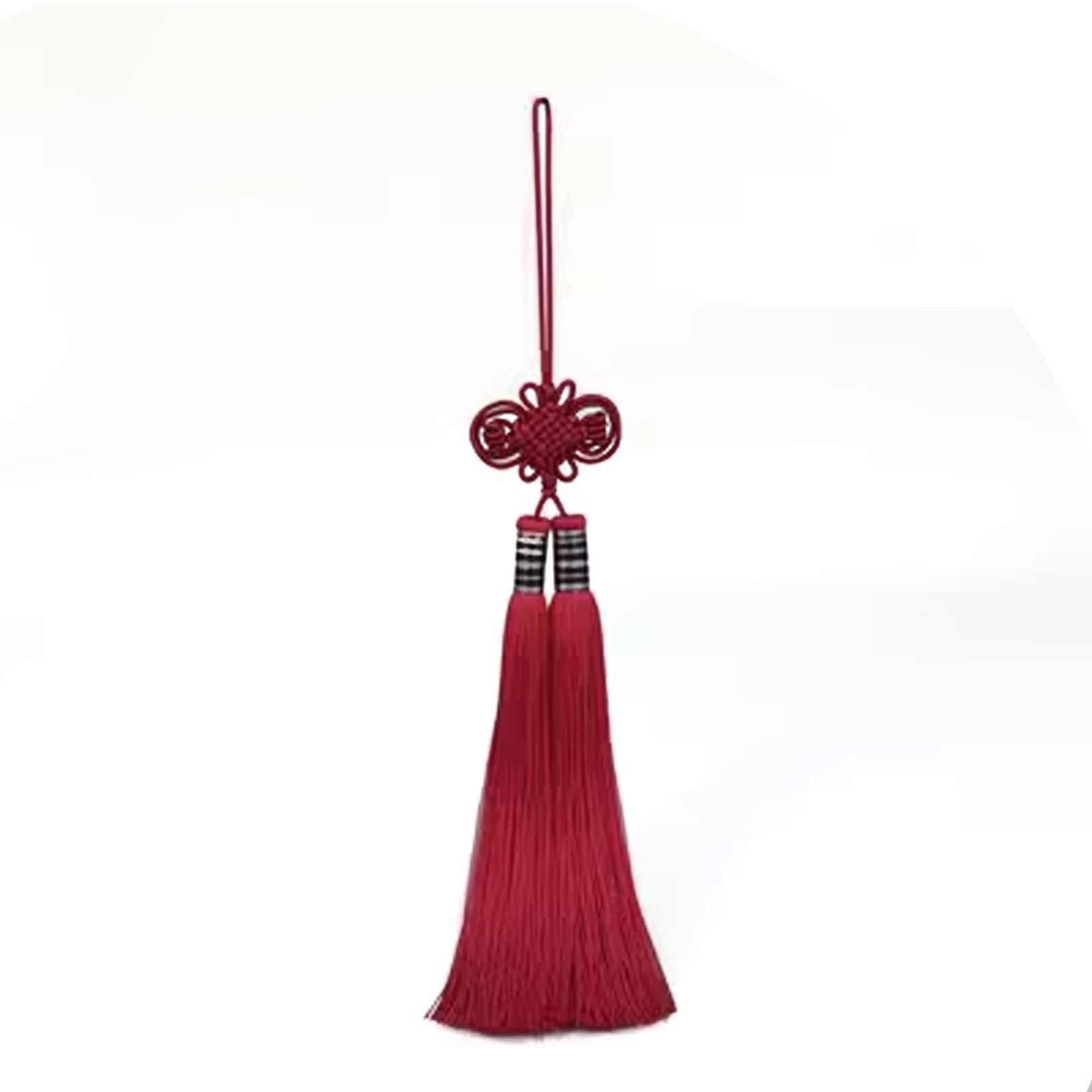 Quasten Chinesische Schwertquaste, handgefertigte weiche Quasten, chinesischer Knoten zur Herstellung von Bastelzubehör, Souvenir, Anhängerdekoration, rot(Red)