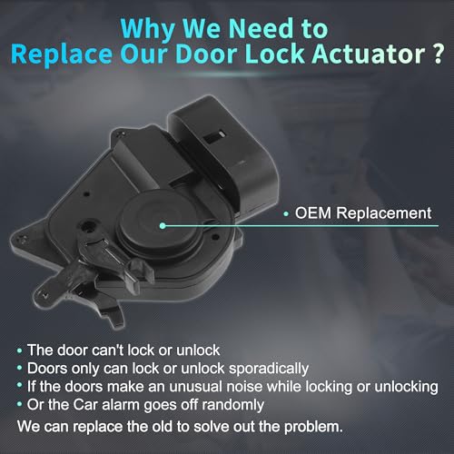 Image of X AUTOHAUX Replacement Front Right Passenger Side Power Door Lock Actuator Motor for Toyota Highlander 2001-2007 Door Latch Actuator Assembly Replace No.6903048060