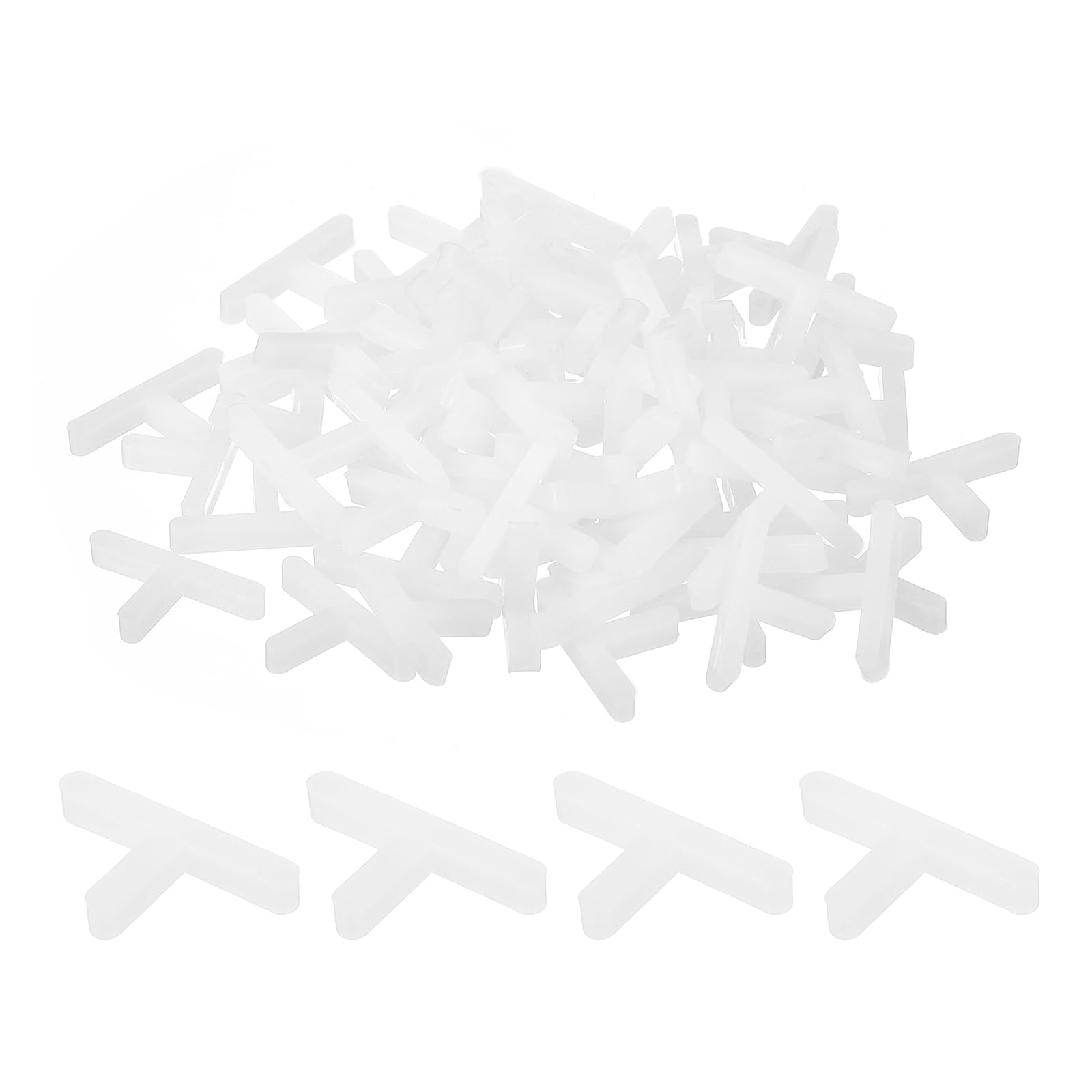 uxcell 500Pcs Wall Floor Tile Plastic T Shape Spacers Tiling Tools 1.5mm 1/16" Tile Spacers for Ceramic Tile Installation, White