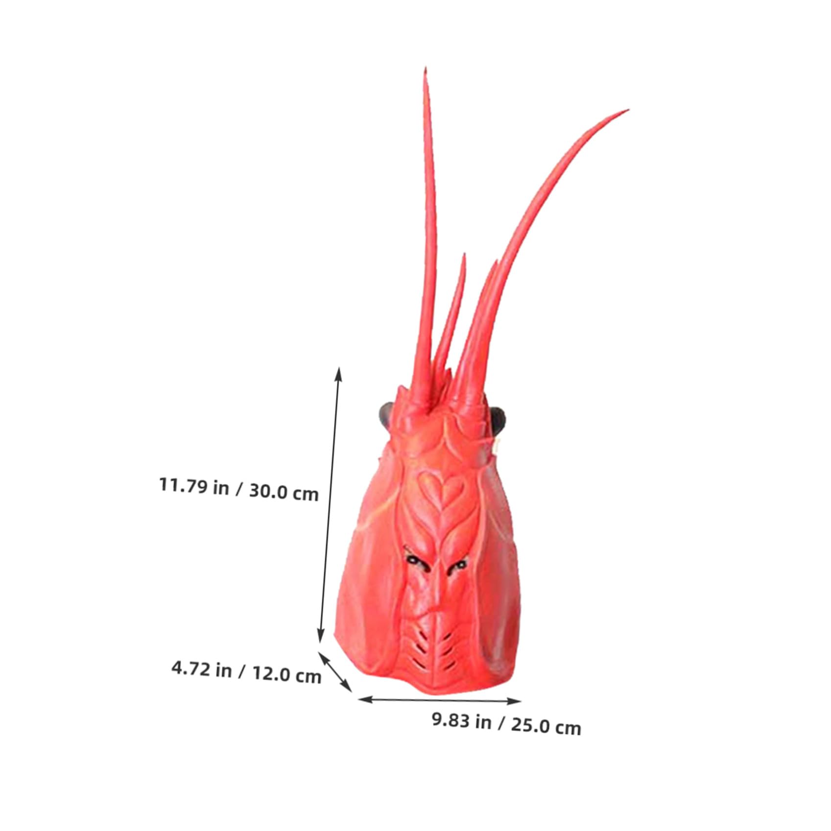 TOYANDONA Sombrero de Langosta Rojo de Látex para Disfraz de Halloween, Accesorio de Cosplay Divertido Diseño Animal, Máscara Decorativa Ligera para Fiestas y Eventos