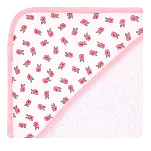 Image of Hudson Baby Unisex Baby Cotton Rich Hooded Towels, Warm Floral, One Size (Pack of 5)