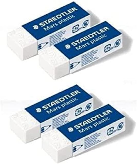 STAEDTLER 52650BK4DA - Mars Plastic Eraser (Pack of 4)