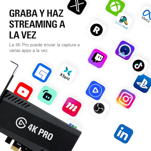 Elgato 4K Pro, Tarjeta de Captura Interna: traspaso de señal 8K60/4K60 HDR10 con una latencia ultrabaja en PS5/Pro, Xbox Series X/S, OBS y más, para Streaming, compatible con PC Windows y dual PC - imagen 7