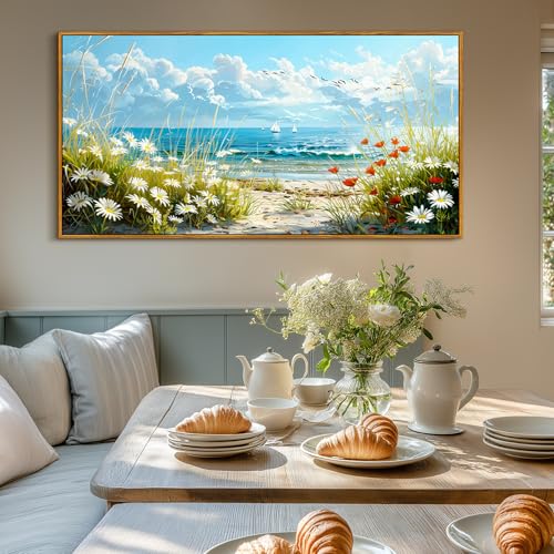 Tableau decoration murale evasion marine et douceur florale chez soi