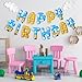 TaoBary Felt Cartoon Story Birthday Banner for Kids Reusable 3D Pre Strung Hanging Bunting Garland Decoration Cartoon Sign for Boys Girls Toddler Baby Shower Decor Photo Prop Party Supplies