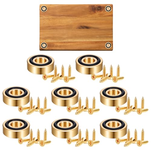 8 Pcs Patas de Latón para Tabla de Cortar con Almohadillas Antideslizantes