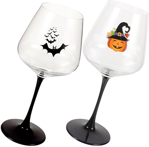 Miniatura 2 de Didiseaon Copas de vino tinto, 2 unidades, copas de copas, copa de vino de Halloween, copa de vino, copa de vino de cóctel para bar, fiesta, club,