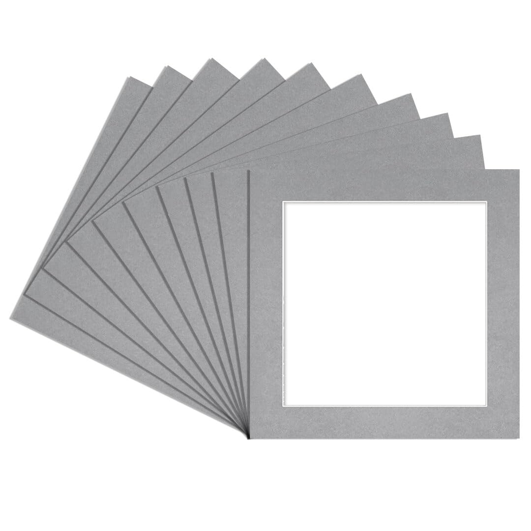 Alison Kingsgate 40X40CM Silver Picture Mount - 30X30CM Aperture - Pack 10