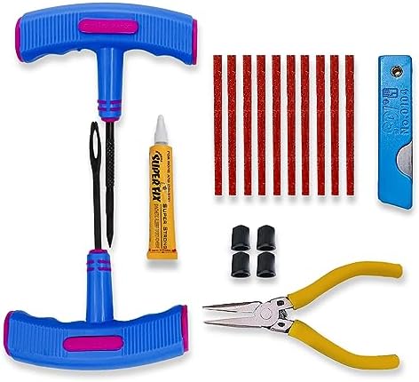 amiciAuto Universal Tubeless Tyre Puncture Repair Kit