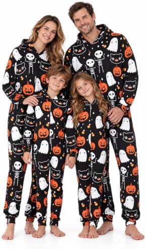 YEAXLUD Family Matching Halloween Pajamas Adult Onesie Woman Cost...