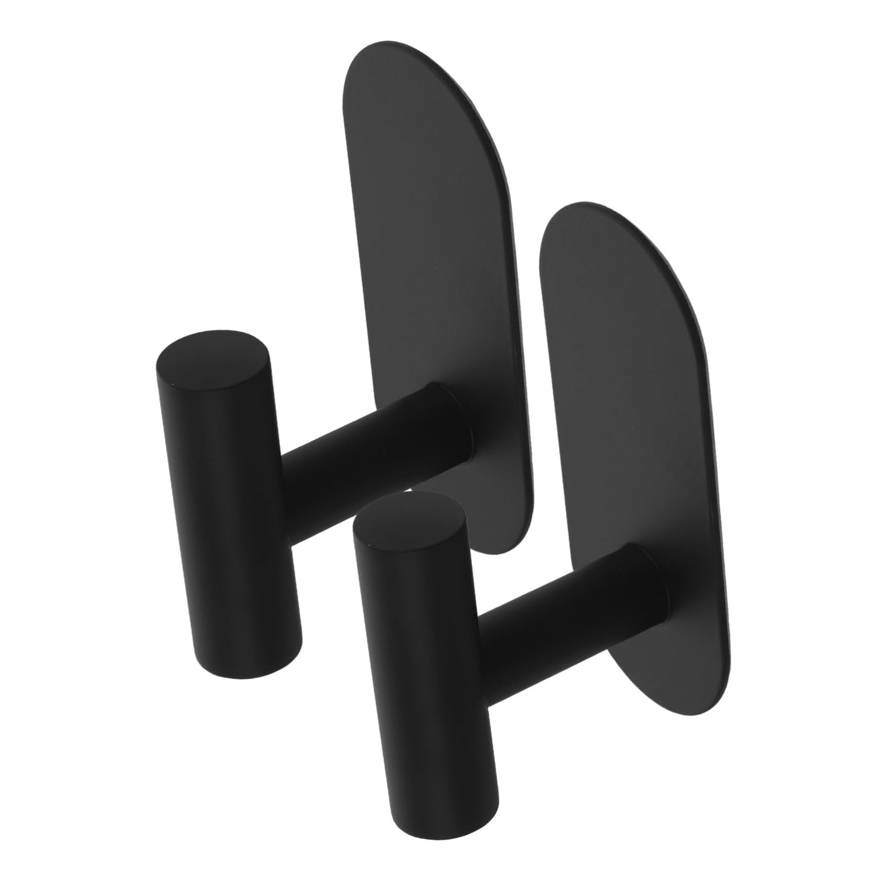 NUOBESTY 3 Set Gancio Adesivo in Acciaio Inossidabile Ganci Per Muro Gancio Per Asciugamani Da Doccia A Forma Di Portasalviette Per Bagni Gancio in Metallo Black 2 Pezzi*3