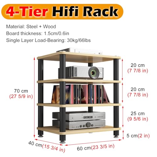 Étagère audio verticale 4 niveaux pour stabiliser votre platine vinyle - 2