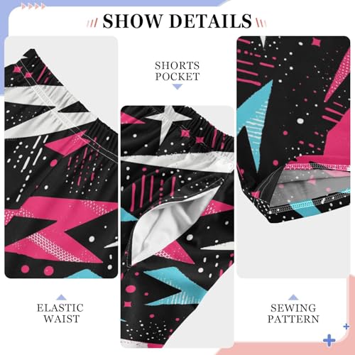 Boys' Pants Pink Blue Lightning Bolts Long Bottoms Jogger Pants Elastic Waist Trousers with Pockets S-XL4