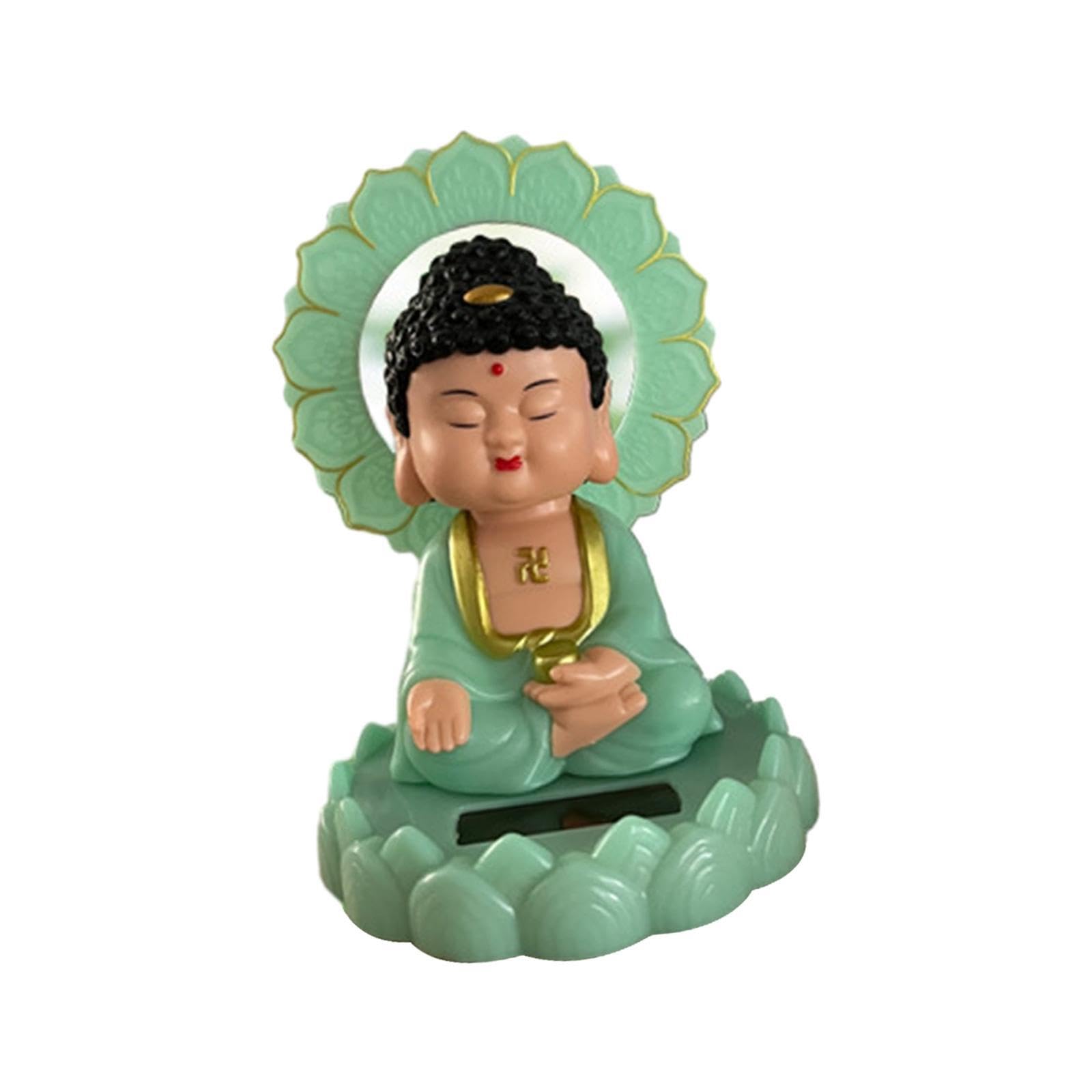 TWISAXC Buddha Statue Nodding Figurine Car Ornament Blends Nostalgia And Modern Decor Trends Shaking Head Buddha Car Dashboard Ornament Office Hotel Miniature Handmade Table, Style D