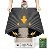 Tapete de arena para gatos de tamaño compacto de 23.6 x 14.6 pulgadas para espacios pequeños, capa trasera impermeable a prueba de fugas, alfombrilla de captura de panal de abeja, lavable, fácil de