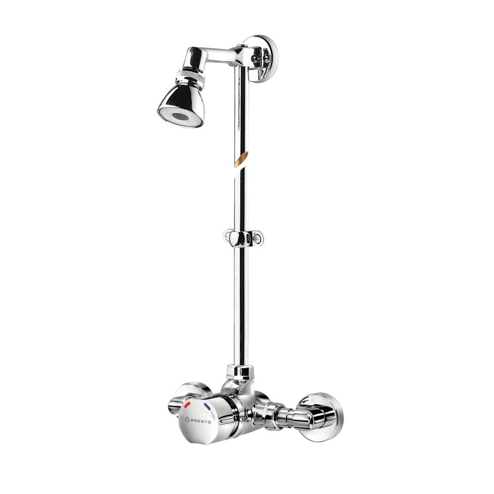 Presto Conjunto Alpa 90 Arte con Rociador Orientable 35927 Tubo brida con racor y rociador orientable latón cromado