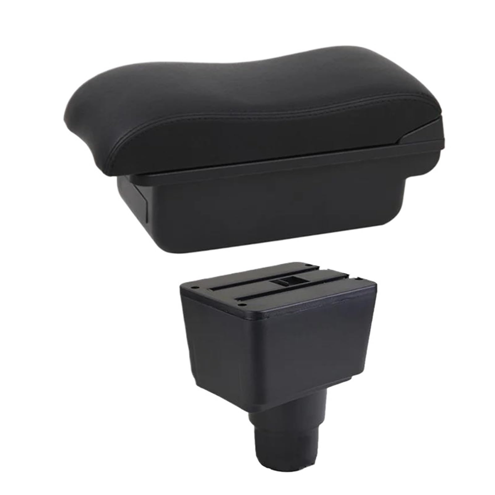 REOKIP For Ford For EcoSport 2018 2019 2020 2021 Car Armrest Box Interior Details Retrofit Center Storage Box Car Arm Rest Box(B2 Black Line)