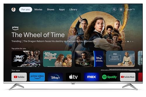 SHARP 55" 4K Ultra HD QLED Google TV Frameloos Quantum Dot HDR Dolby Vision Dolby Atmos HDMI 2.1 eARC - Afbeelding 3