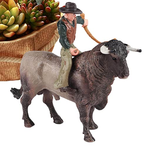 Upruya Juguete Rodeos - Figuras de Ganado torero español simulado | Juguete de Figura de Ganado de de Rodeoes para niños de 3 a 5 años, 6 a 12 años, Regalo de cumpleaños de Navidad