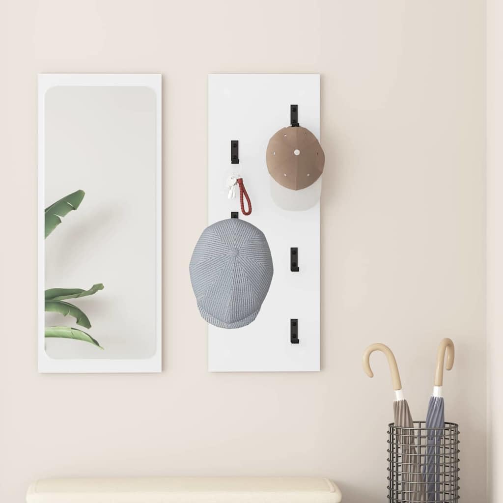 Stolik nocny montowany na ścianie, biały, 30 x 1,5 x 80 cm, materiał drewnopochodny, wiszący regał do korytarza, sypialni, oszczędność miejsca do przechowywania na ścianie