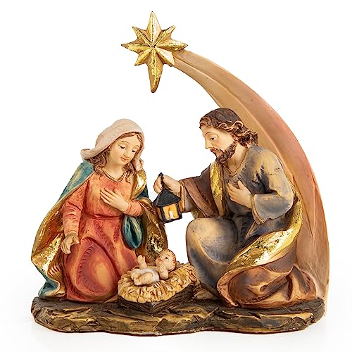 Logbuch-Verlag Weihnachtskrippe Maria Josef Jesukind - kleine Krippe...