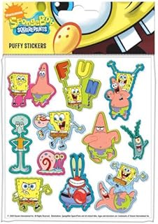 SpongeBob kwadratowe spodnie - zestaw naklejek puffy