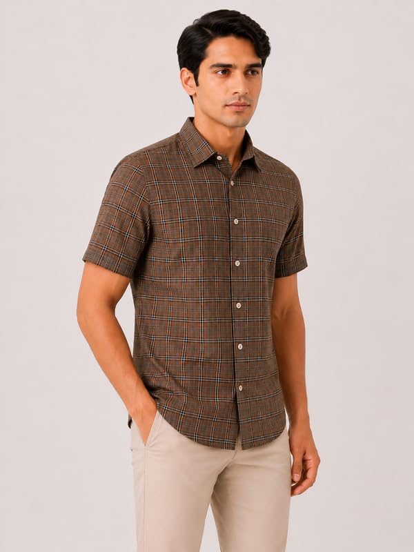 Image of Mens Half Sleeves Regular Shirt