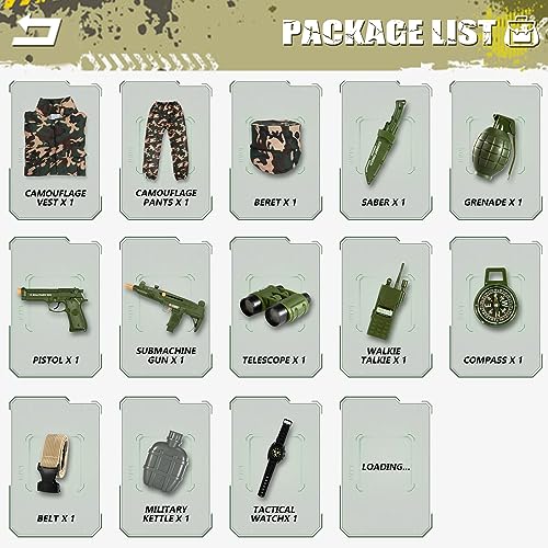Disfraz militar para niños talla S miniatura 3