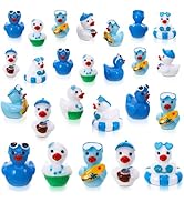GGSTDDUP 50Pcs Summer Beach Mini Resin Ducks Hawaii Mini Duck Figurines Swimming Pool Miniature R...