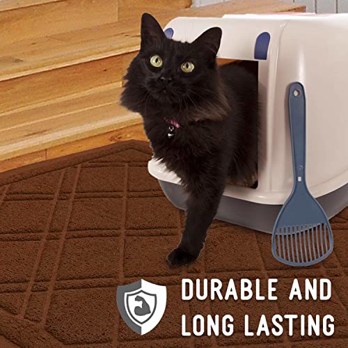 Downtown Pet Supply Tapete de areia antiderrapante acolchoado para gatos e gatinhos (marrom, médio)