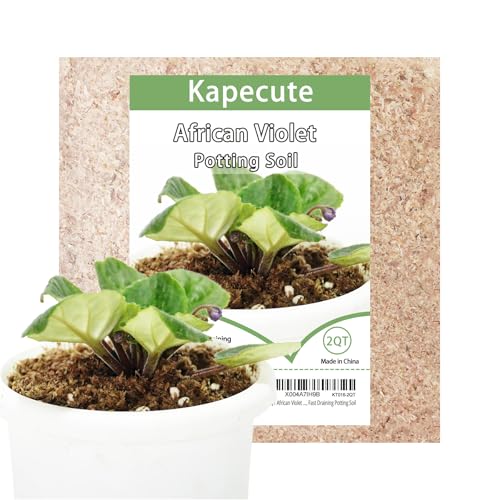 Kapecute 2QT African Violet Potting Soil Professionally Formulated Weakly Acidic High Humidity Fast Draining Potting Soil