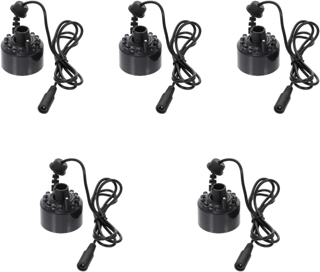 5pcs for and Accessory Tank Landscape Practical Air Rockery Mist Unique Small Mini Water Fog Fountain Atomizing Fish Generator Head Mister Fogger Party Led Lamp : Home & Kitchen