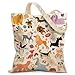 Nymora Hundetaschen-Set: Hundemotive Tote Bag, Geschenk für Hundeliebhaber & Tierfreunde - Wiederverwendbare Einkaufstasche für Schule, Arbeit, Strand