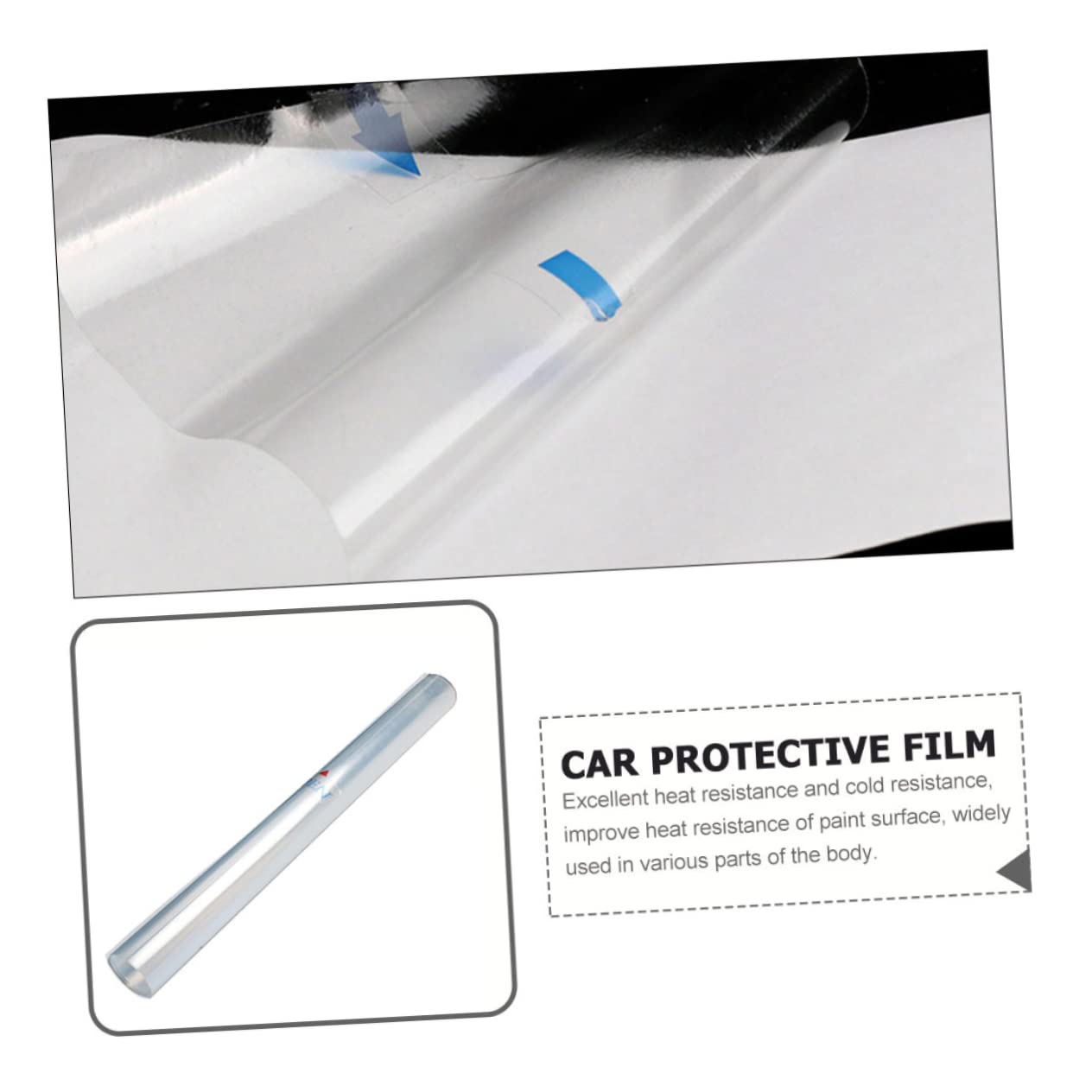 POPETPOP Pellicola Protettiva Misura 50cm X 300cm per Auto in PVC Trasparente 3 Strati Resistente all'Acqua al Freddo per Protezione Carrozzeria e Sportelli
