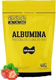 Albumina - 420g Refil Morango - Naturovos