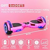 Gift Gadgets G1 Chrome Pink Hoverboard & Hoverkart Bundle | Self-Balancing 6.5" Scooter With LED Lights & Bluetooth | Go Kart for Kids, Teens, and Adults - Image 3