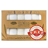 Bamboo Baby Washcloths - Organic Hand Towel Set - Bath Clothes for Kids & Adults