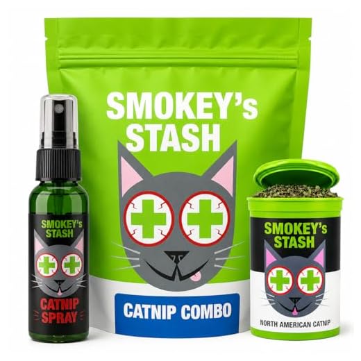 Smokey's Stash Catnip Spray and Dried Catnip Bundle for Cats - 2oz Catnip Spray and Premium Pop-Top Can, Handcrafted in the USA