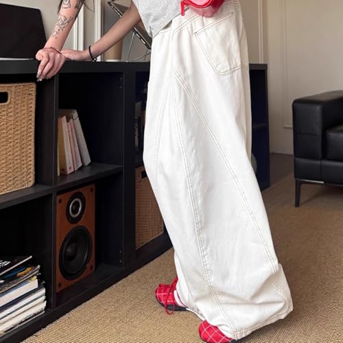 Baggy Jeans Men Vintage HIgh Waisted Barrel Jeans Men Flower Streetwear for Skater Parachute Wide Leg Denim Pants3