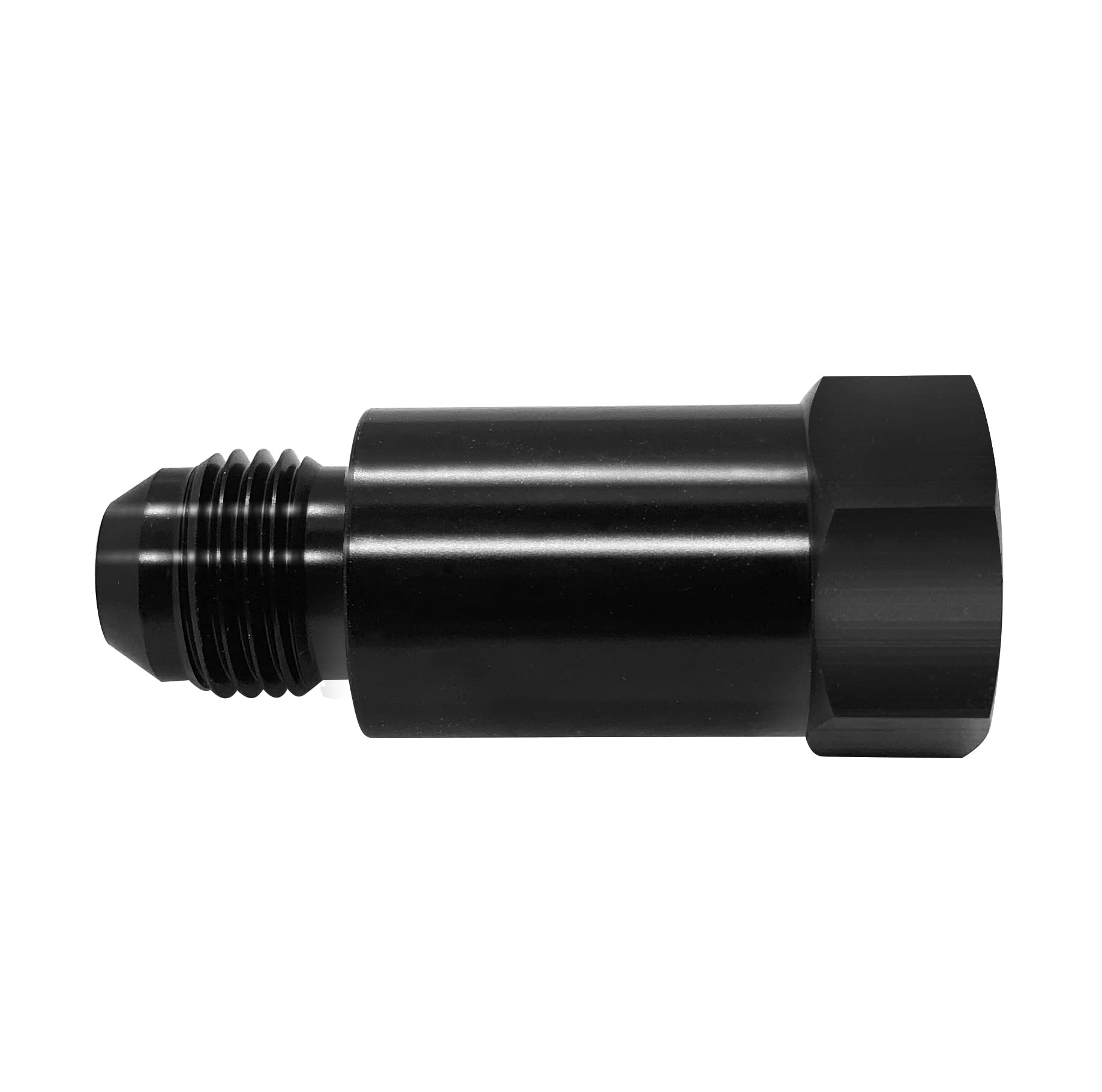 6AN Inline Roll Over Breather Valve Aluminum AN6 Female to AN-06 Male Flare Hose Line Fitting For Fuel Cell Tank Roll-Over Adapter Drag Race Car Black