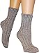 Produktbild normani 4 Paar Sehr warme Alpaka Wollsocken für Damen und Herren - wie handgestrickt waschmaschienenfest Farbe Beige Größe 43/46
